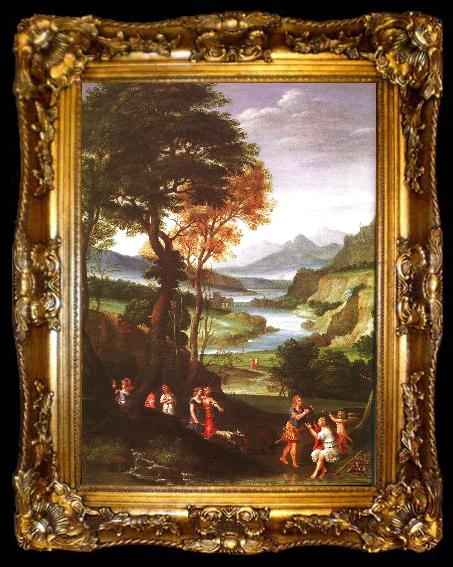 framed   Gian  Battista Viola Landscape with Meleager and Atlanta, ta009-2